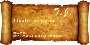 Tibold Julianna névjegykártya